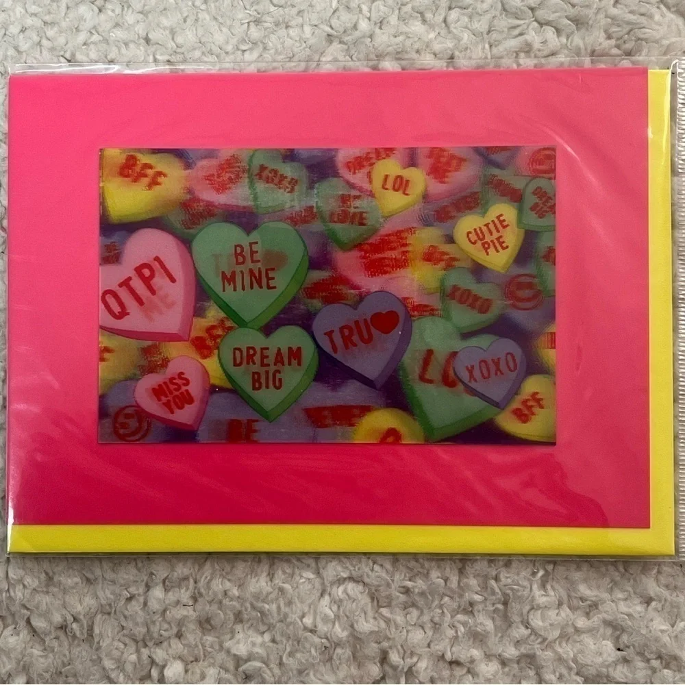 iScream 3D Lenticular/Double Sided Sticker Greeting Card Bundle of 4
